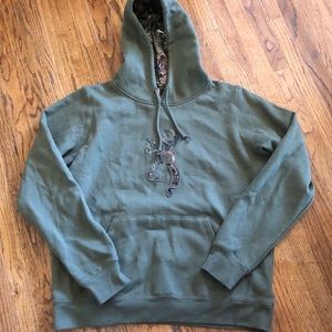Browning camo army green hoodie women size XXL